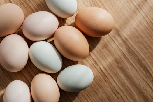 nutritional chart of eggs