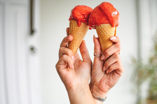 basil-infused strawberry sorbet