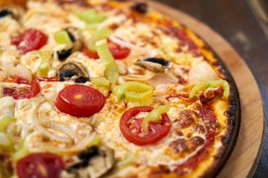 freshly baked pizza