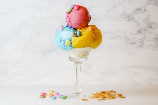 Dessert with Crunchy and Creamy Textures