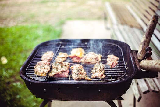 grilling marinated beef